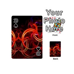 Background Fractal Abstract Playing Cards 54 Designs (Mini) from ArtsNow.com Front - Spade10