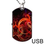 Background Fractal Abstract Dog Tag USB Flash (Two Sides)
