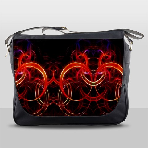 Background Fractal Abstract Messenger Bag from ArtsNow.com Front