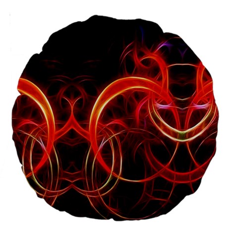 Background Fractal Abstract Large 18  Premium Round Cushions from ArtsNow.com Front