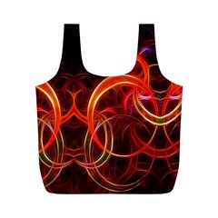 Background Fractal Abstract Full Print Recycle Bag (M) from ArtsNow.com Back