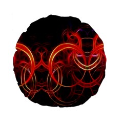 Background Fractal Abstract Standard 15  Premium Flano Round Cushions from ArtsNow.com Back