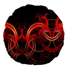 Background Fractal Abstract Large 18  Premium Flano Round Cushions from ArtsNow.com Back
