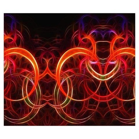 Background Fractal Abstract Zipper Large Tote Bag from ArtsNow.com Front