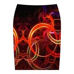 Background Fractal Abstract Midi Wrap Pencil Skirt from ArtsNow.com Back