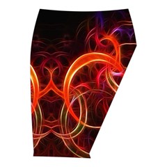 Background Fractal Abstract Midi Wrap Pencil Skirt from ArtsNow.com  Front Right 