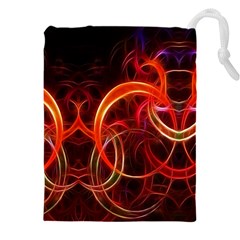 Construction Background Geometric Drawstring Pouch (4XL) from ArtsNow.com Front