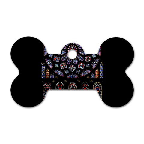 Rosette Cathedral Dog Tag Bone (One Side) from ArtsNow.com Front