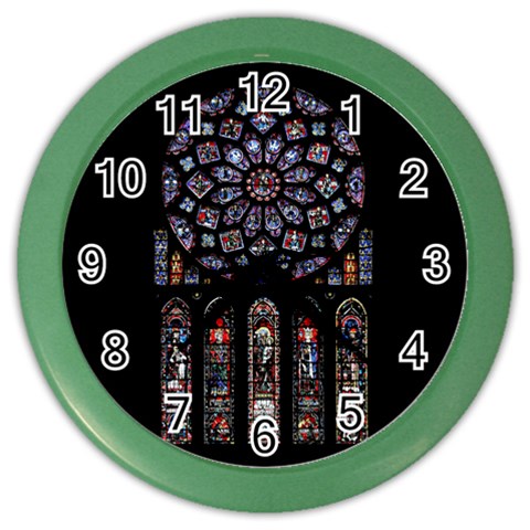 Rosette Cathedral Color Wall Clock from ArtsNow.com Front