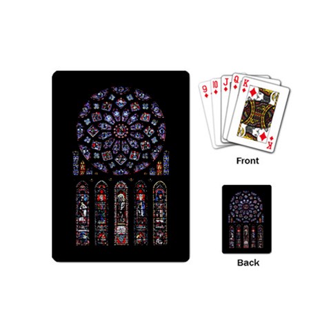 Rosette Cathedral Playing Cards Single Design (Mini) from ArtsNow.com Back