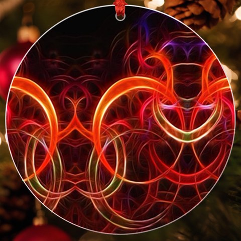 Abstract Seamless Pattern UV Print Acrylic Ornament Round from ArtsNow.com Front