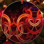 Construction Background Geometric UV Print Acrylic Ornament Round