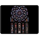 Rosette Cathedral Two Sides Fleece Blanket (Large)