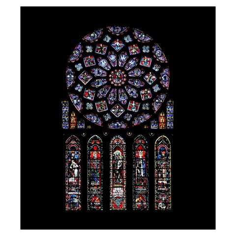 Rosette Cathedral Drawstring Pouch (Small) from ArtsNow.com Front
