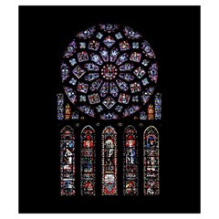 Rosette Cathedral Drawstring Pouch (Small) from ArtsNow.com Front