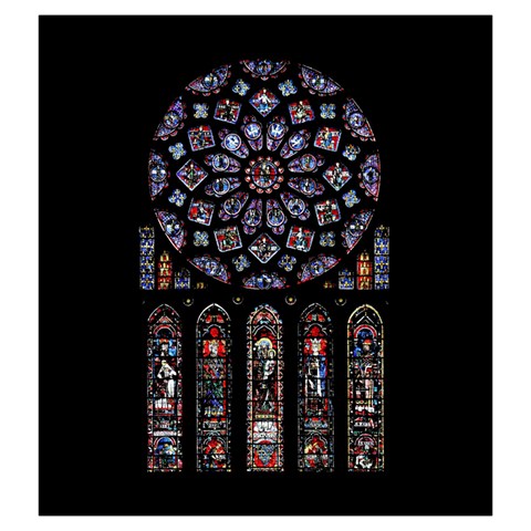 Rosette Cathedral Drawstring Pouch (Large) from ArtsNow.com Front