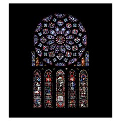 Rosette Cathedral Drawstring Pouch (Large) from ArtsNow.com Back