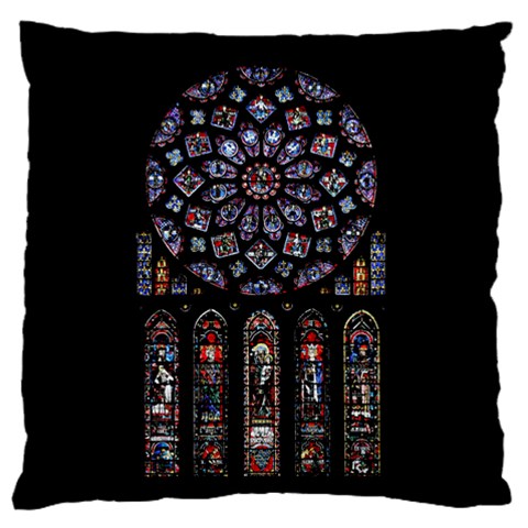 Rosette Cathedral Large Premium Plush Fleece Cushion Case (One Side) from ArtsNow.com Front