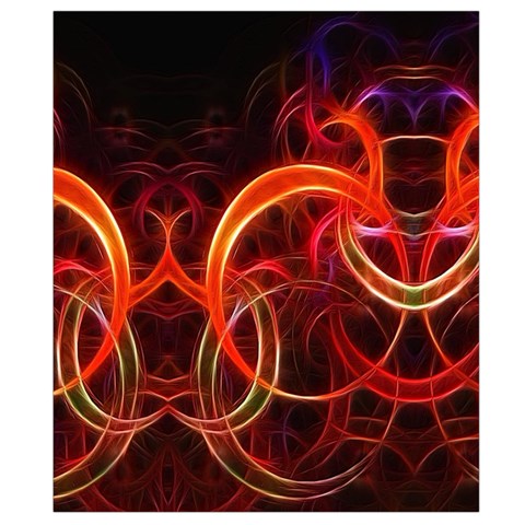 Background Fractal Abstract Waist Pouch (Small) from ArtsNow.com Back Strap