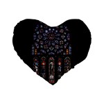 Rosette Cathedral Standard 16  Premium Flano Heart Shape Cushions