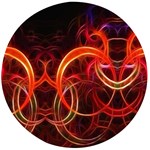 Background Fractal Abstract Wooden Bottle Opener (Round)
