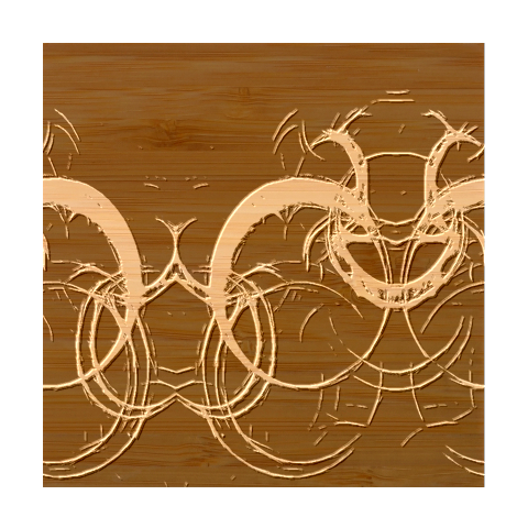 Abstract Seamless Pattern Bamboo Coaster Set from ArtsNow.com Coaster 1