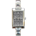 Ethno Seamless Pattern Rectangle Italian Charm Watch