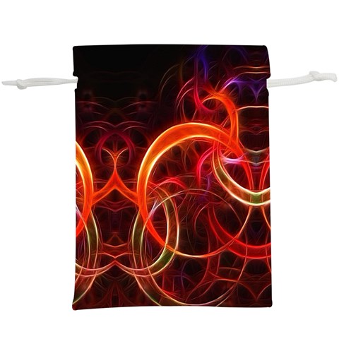 Background Fractal Abstract Lightweight Drawstring Pouch (XL) from ArtsNow.com Front