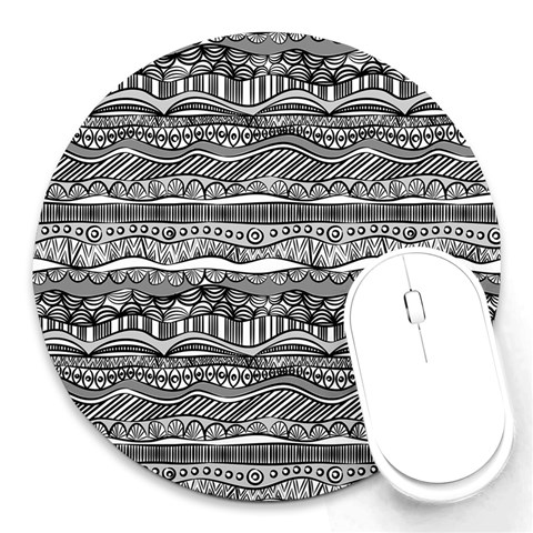 Ethno Seamless Pattern Round Mousepad from ArtsNow.com Front