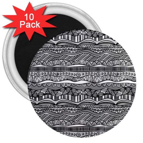 Ethno Seamless Pattern 3  Magnets (10 pack)  from ArtsNow.com Front