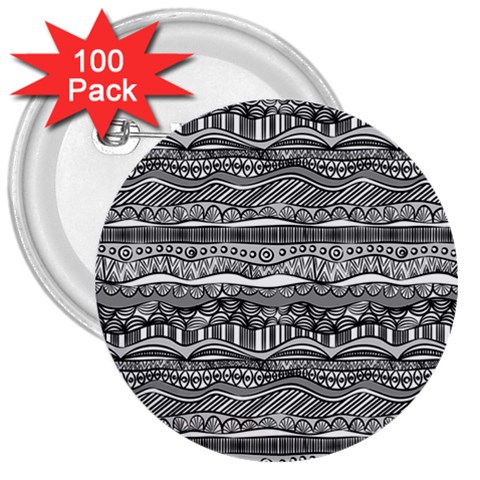 Ethno Seamless Pattern 3  Buttons (100 pack)  from ArtsNow.com Front