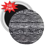 Ethno Seamless Pattern 3  Magnets (100 pack)