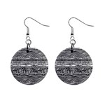 Ethno Seamless Pattern Mini Button Earrings