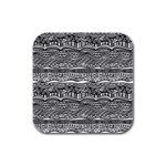 Ethno Seamless Pattern Rubber Square Coaster (4 pack)