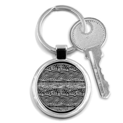 Ethno Seamless Pattern Key Chain (Round) from ArtsNow.com Front