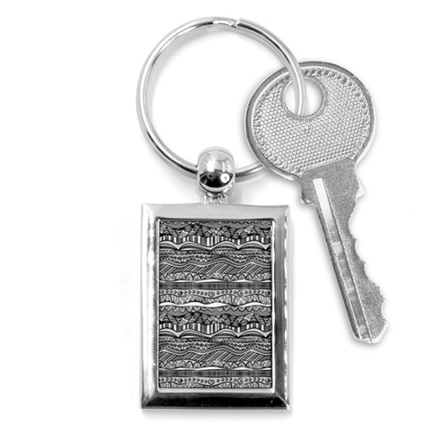 Ethno Seamless Pattern Key Chain (Rectangle) from ArtsNow.com Front