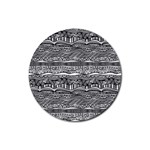 Ethno Seamless Pattern Rubber Round Coaster (4 pack)