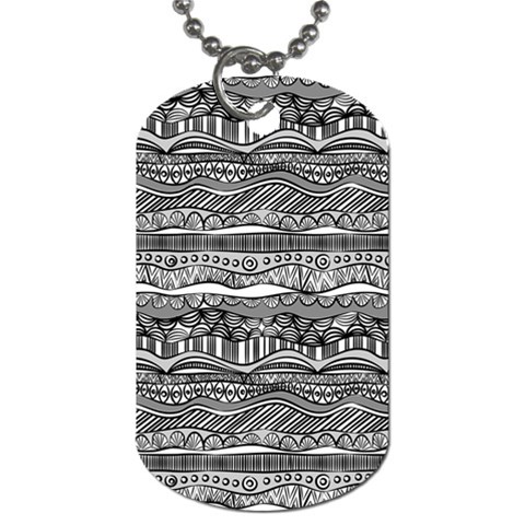 Ethno Seamless Pattern Dog Tag (One Side) from ArtsNow.com Front
