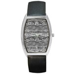 Ethno Seamless Pattern Barrel Style Metal Watch