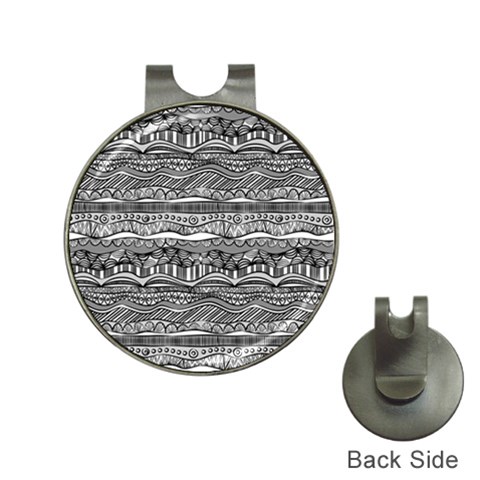 Ethno Seamless Pattern Hat Clips with Golf Markers from ArtsNow.com Front