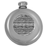 Ethno Seamless Pattern Round Hip Flask (5 oz)