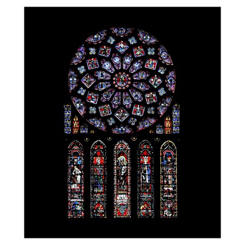 Rosette Cathedral Drawstring Pouch (XS) from ArtsNow.com Front