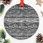 Ethno Seamless Pattern Round Ornament (Two Sides)