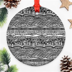 Ethno Seamless Pattern Round Ornament (Two Sides) from ArtsNow.com Back