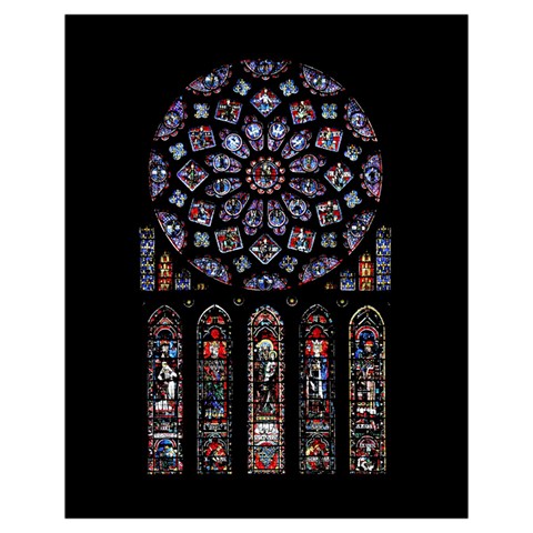 Rosette Cathedral Drawstring Pouch (XL) from ArtsNow.com Front