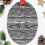 Ethno Seamless Pattern Oval Ornament (Two Sides)