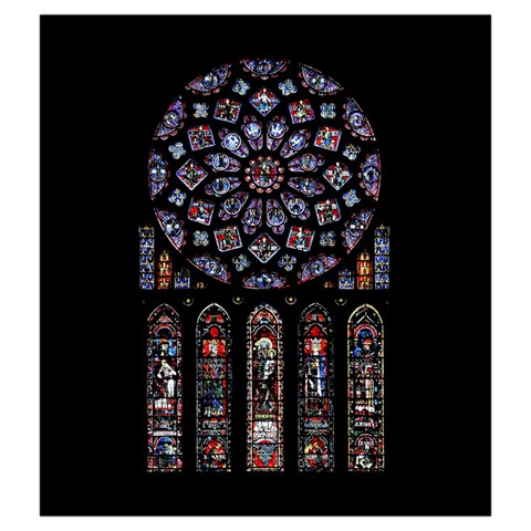 Rosette Cathedral Drawstring Pouch (2XL) from ArtsNow.com Front