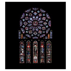 Rosette Cathedral Drawstring Pouch (2XL) from ArtsNow.com Front