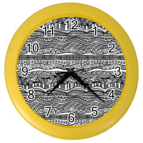 Ethno Seamless Pattern Color Wall Clock from ArtsNow.com Front