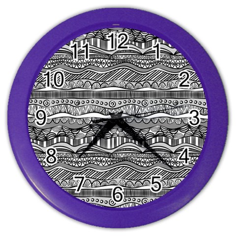Ethno Seamless Pattern Color Wall Clock from ArtsNow.com Front
